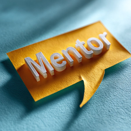 Mentor Guidance Speech Bubble Concept for Corporate Coaching and Leadership Development Adsの素材