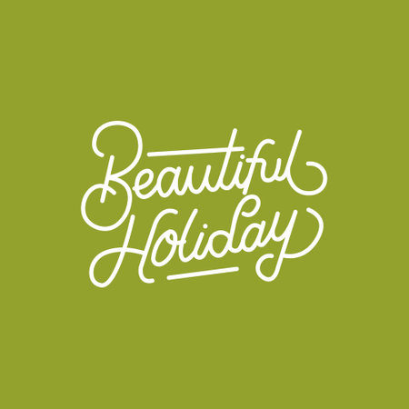 Ilustration vector graphic of quote Beautiful holiday, suitable for event, summer etcのイラスト素材