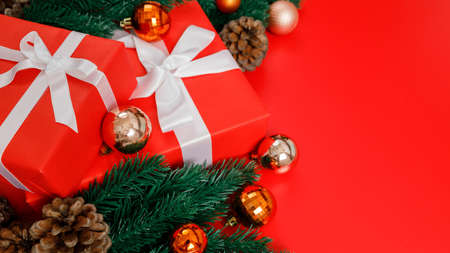The background image for a presentation or to insert text greetings, Christmas holidays. Merry Christmas and Happy New Year.の写真素材