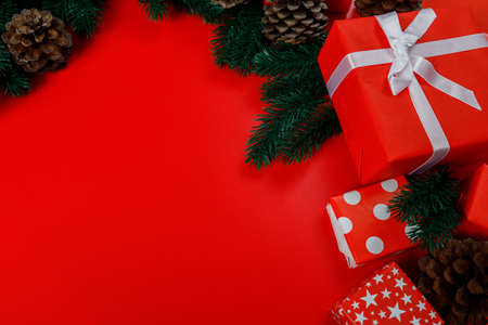The background image for a presentation or to insert text greetings, Christmas holidays. Merry Christmas and Happy New Year.の写真素材