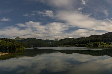 Mountain lake after the rain