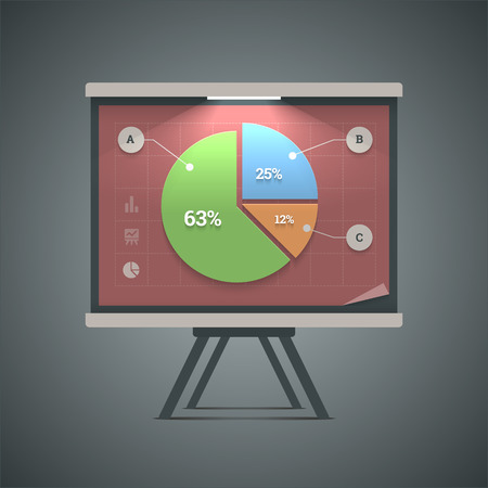 Pie chart presentation. のイラスト素材