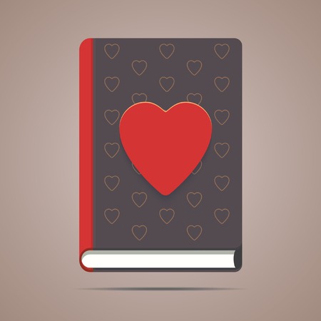 Book with heart shape. Vector illustration in EPS10.のイラスト素材