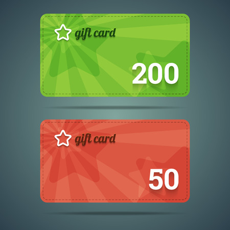 Gift card templates. Vector illustration in EPS10.のイラスト素材