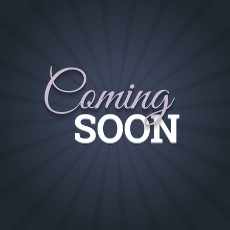 Coming soon message on dark background. Vector illustration.のイラスト素材