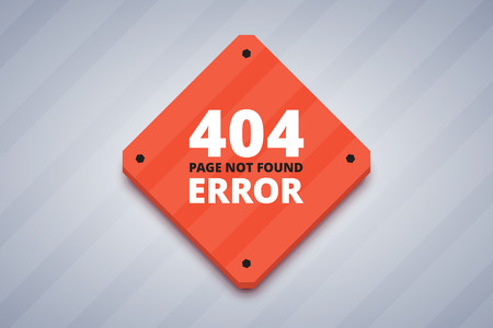 404  error page for website. Page not found error. Vector illustration in flat styleのイラスト素材