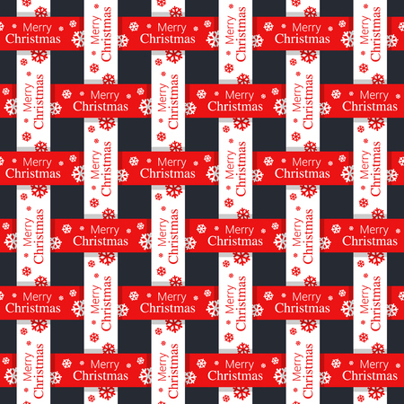 Merry Christmas seamless pattern. Wicker geometric texture for Christmas package, gifts, textile. Vector illustration.のイラスト素材