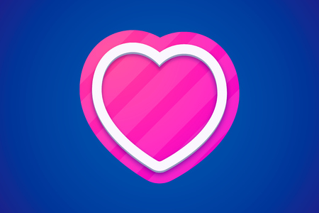 Colorful heart icon on dark background with color gradientのイラスト素材
