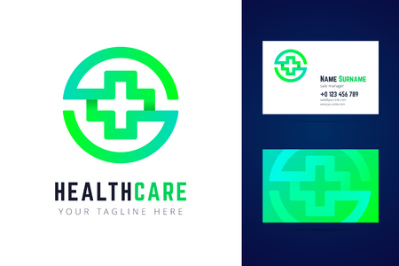 Health care logo and business card template.のイラスト素材