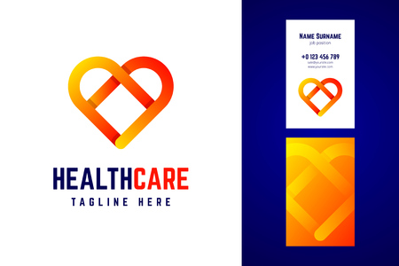 Health care logo and business card template.の写真素材