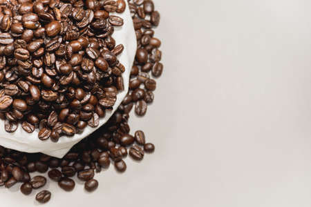 roasted coffee beans backgroundの写真素材