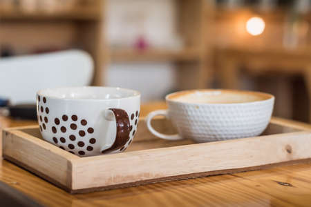 ceramic hot coffee mugs, ceramic cup ,ceramic polka dot coffee mugの写真素材