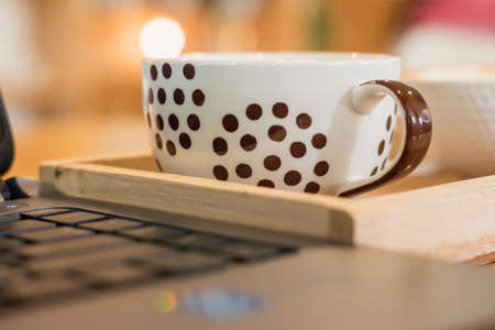 ceramic hot coffee mugs, ceramic cup ,ceramic polka dot coffee mug
