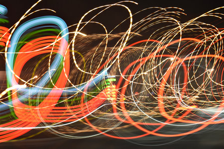 Background with abstract lines. Abstract neon background.