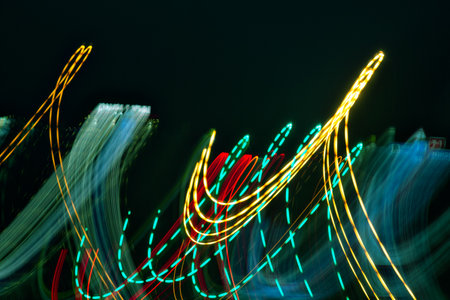 Background with abstract lines. Abstract neon background.