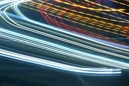 Background with abstract lines. Abstract neon background.