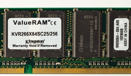 Madrid, Spain - December 19, 2011: RAM from the scrapping of a computer.のeditorial素材