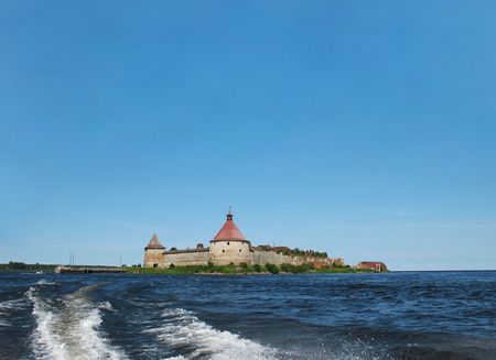 Schlisselburg fortress near Saint-Petersburg, Russiaの写真素材