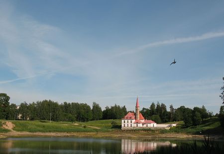 Prioratsky palace in Gatchina, St. Petersburg suburbの写真素材