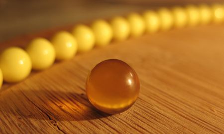 Clear the ball on the background of opaque の写真素材