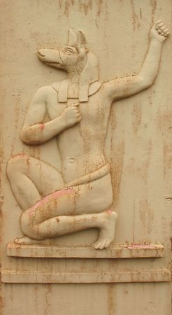 Detail of Egyptian gate in Pushkin (Tsarskoe Selo)の写真素材