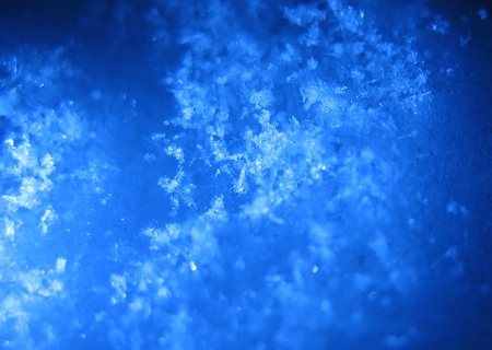 Blue snow. Macroの写真素材
