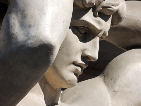 Figure atlas, supporting balcony of buildingの写真素材