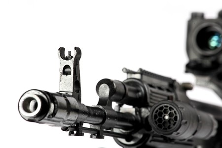  Machine gun on the tripod and optical sight