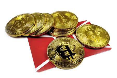 bitcoin lies on a plastic card