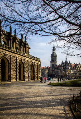Germany, Dresden, 03.02.2014. Zwinger palace, art gallery and museum in Dresden, Germany.のeditorial素材