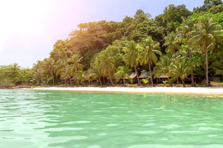 Beach on the island among the ocean.の写真素材
