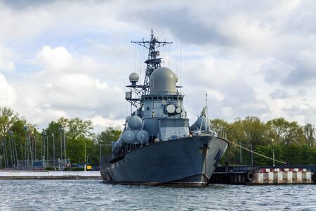 Baltiysk Russia 04.05.2019 Baltic Fleet Warships at the Pier