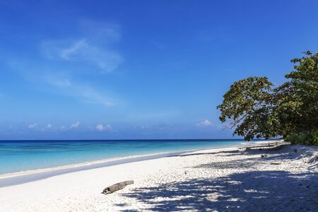 Beach on an island in the middle of the ocean.の写真素材