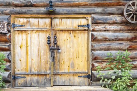 Wooden gate of the old forge