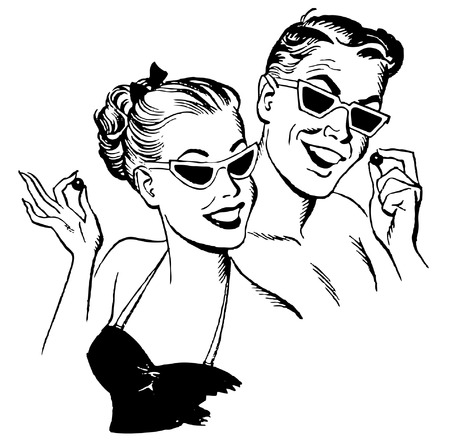 Cool Fifties Coupleのイラスト素材