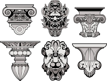 Roman Architectural Decorationsのイラスト素材