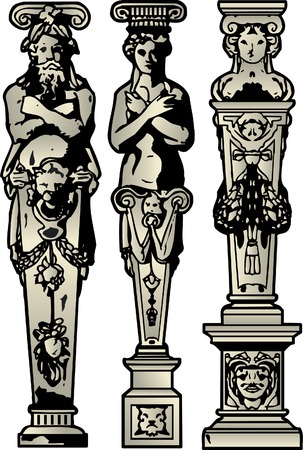Roman, Greek Pillarsのイラスト素材