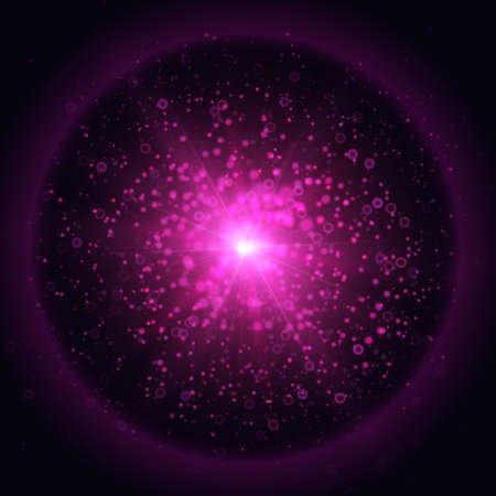 Magic vector outburst light effect with particlesのイラスト素材