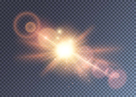 Vector magical colorful outburst with lens flareのイラスト素材