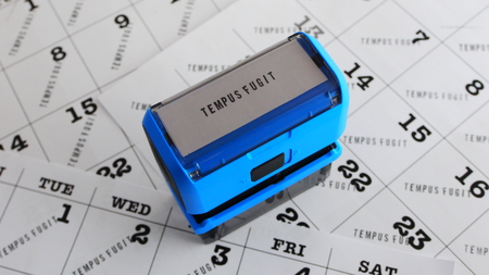 Tempus fugit. A Latin phrase, usually you translated into Inglese as "time flies".の写真素材