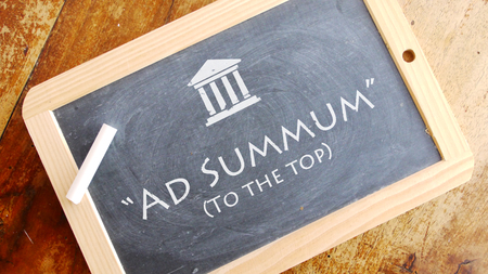For Summum. A Latin phrase meaning To the Top. University of Alaska Fairbanks motto.の写真素材