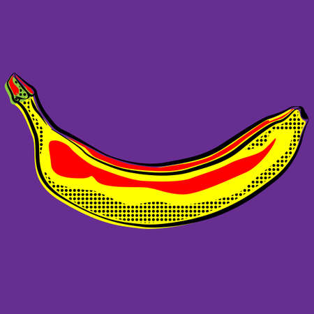 Banana in pop-art styleのイラスト素材