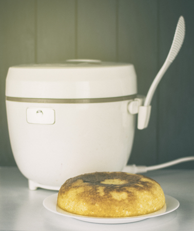 curd casserole baked in a multivariateの写真素材