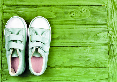 Textile shoes in a sports styleの写真素材