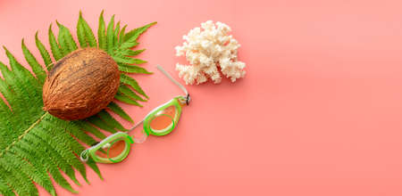 summer background of pop-it on pink backgroundの写真素材