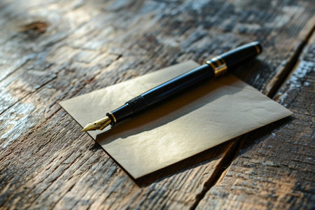 An empty thank-you card with a pen lying nearby, underscoring the missed opportunity to express appreciationの素材