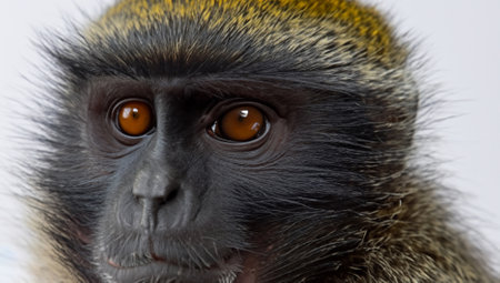 Close up portrait of a Vervet monkey (Cercopithecus mona)の写真素材