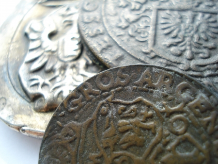 Old coinsの写真素材