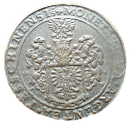 Old coin isolatedの写真素材