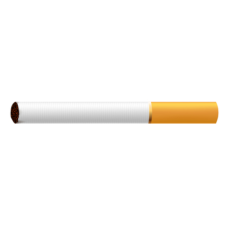 Cigarette realistic burns. Illustration on white background.のイラスト素材